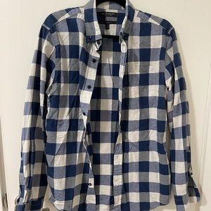 Men’s Banana Republic Luxe Flannel Slim Fit Button Plaid Down Shirt